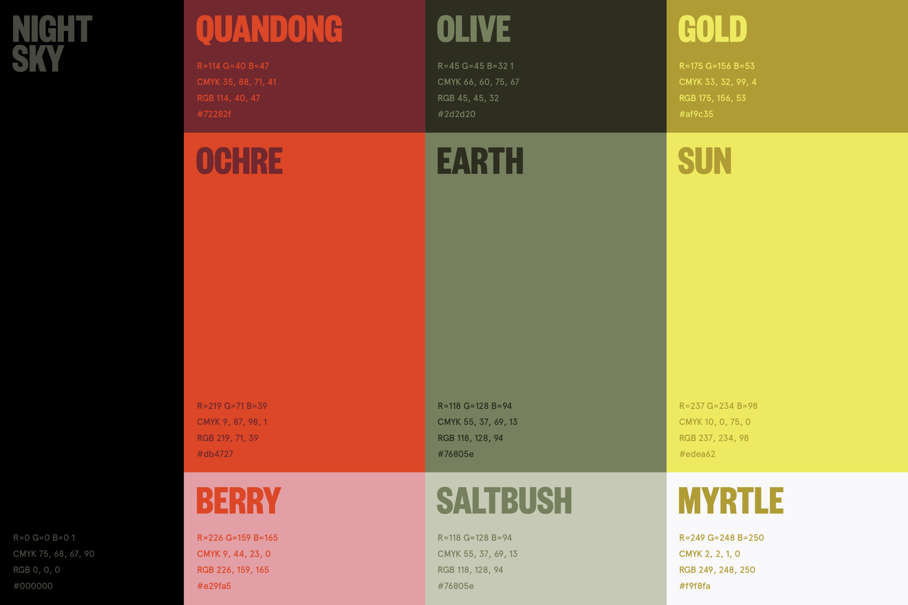 Hlp colour palette branding design