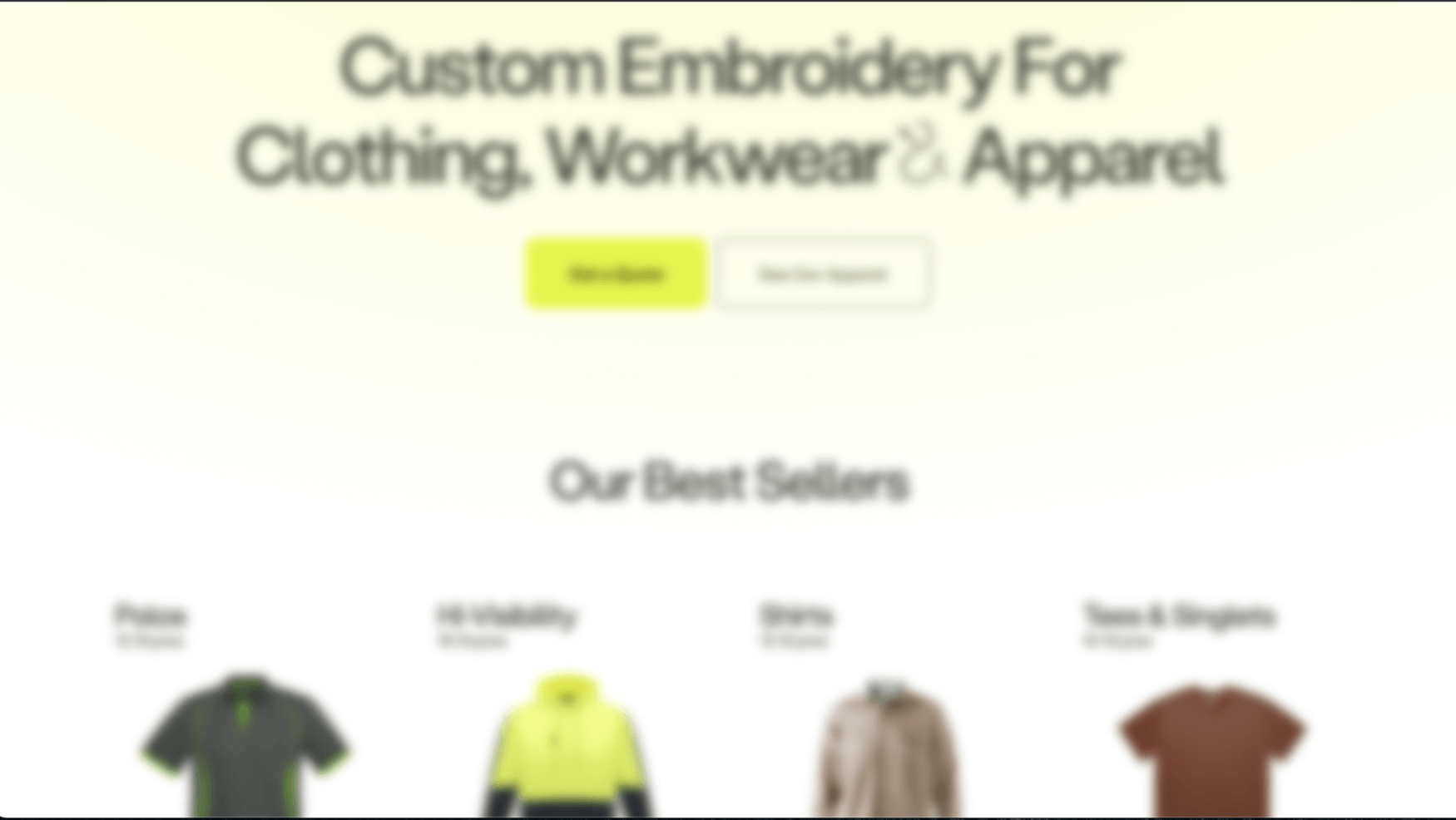 We can see from this example of Embroidy and Ink that even when vision is blurred, the visual hierarchy can still be made out. Highlighting content importance due to the correct heading use. This makes it easy for the user to visually scan content.