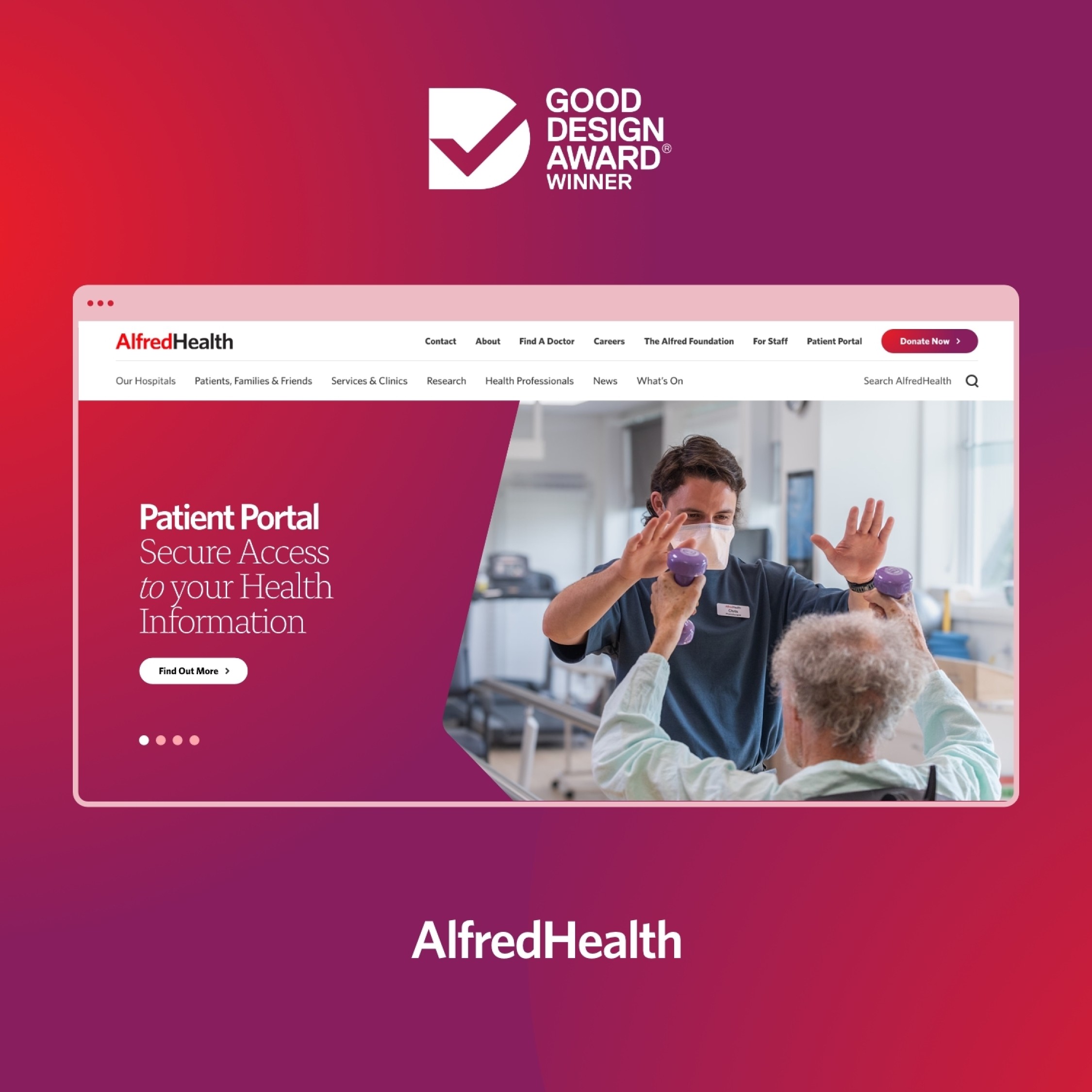 Website Design Agency Award Winning Alfred Health Copy